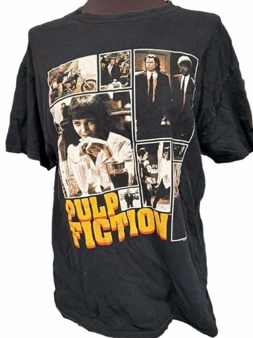 American Classics Pulp Fiction Multi Photo Graphic Tee Size Large